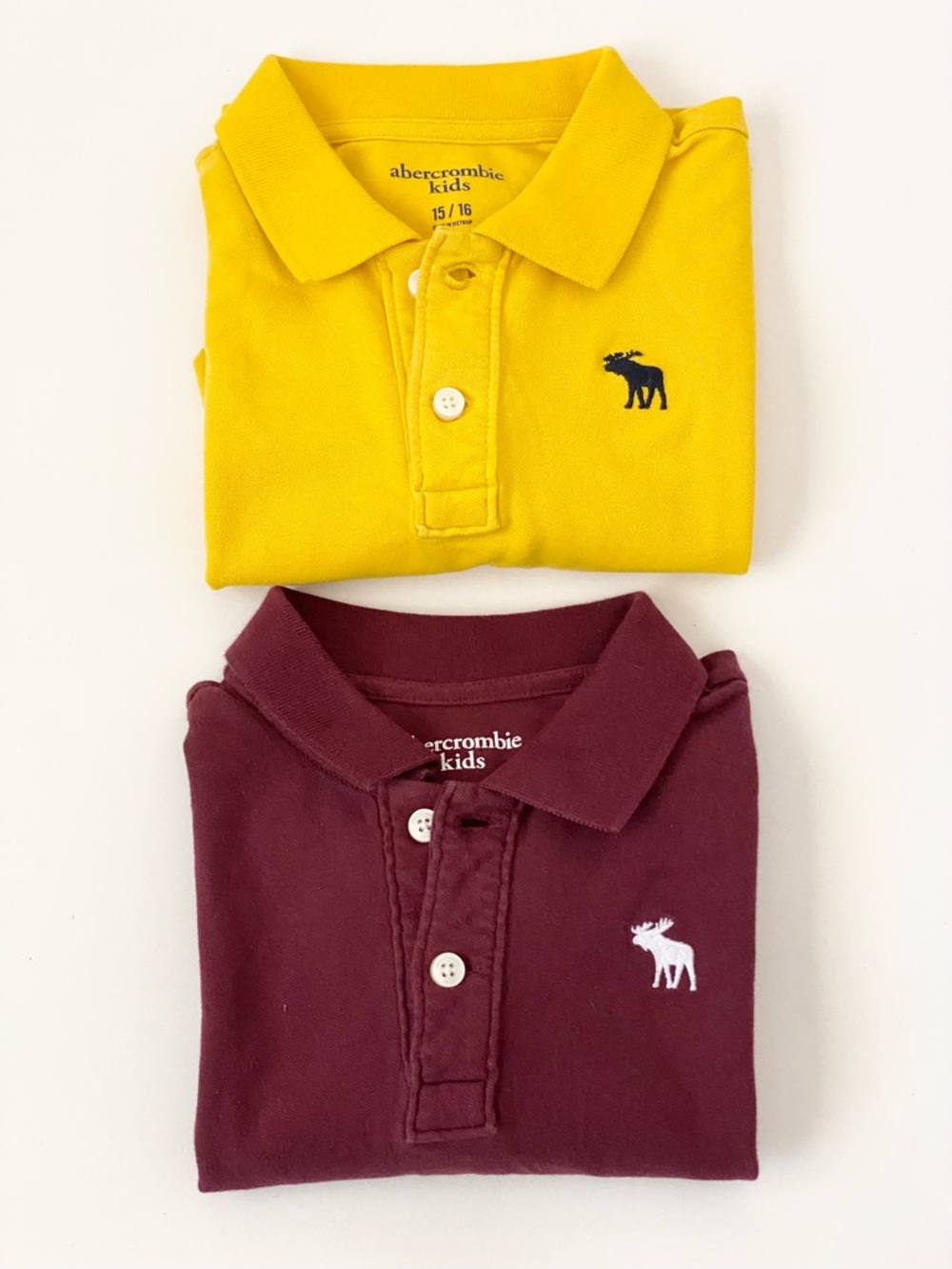 Lot of Two Abercrombie Kids Polo Shirts 15/16